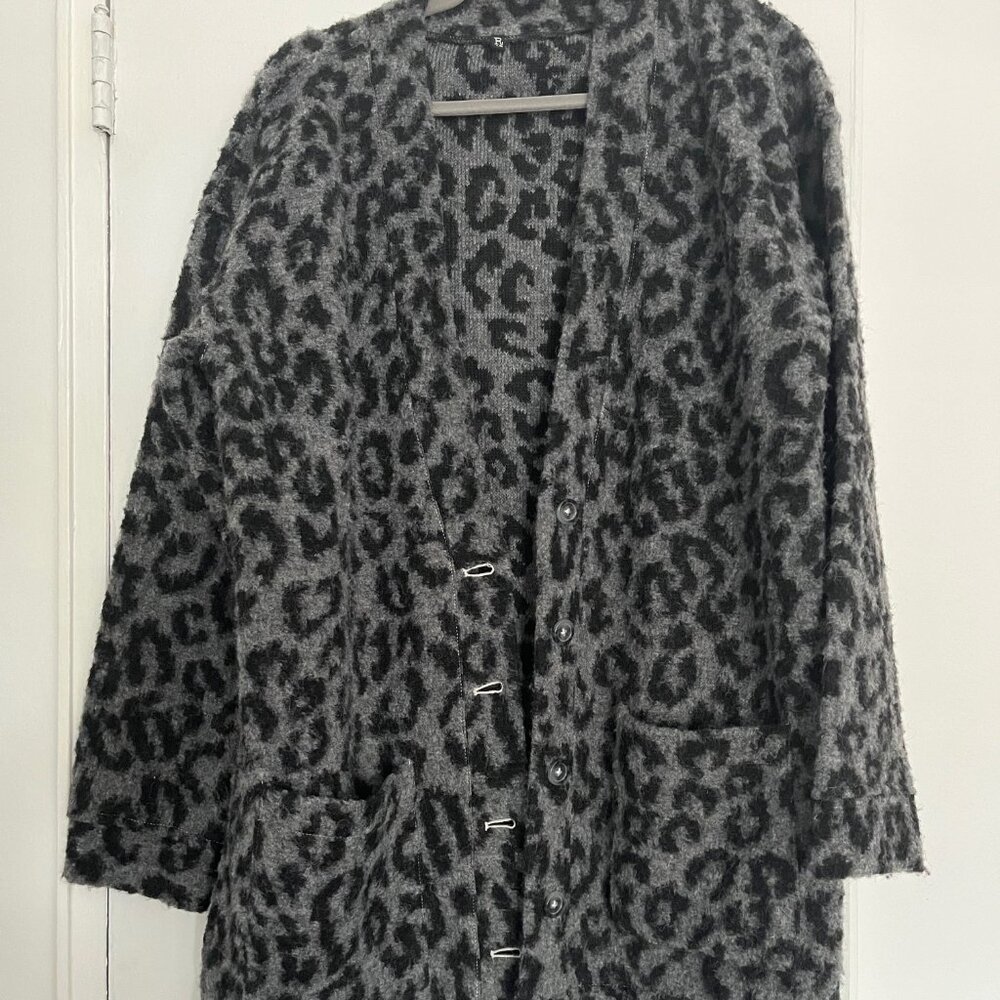 R13 Animal Print Cardigan